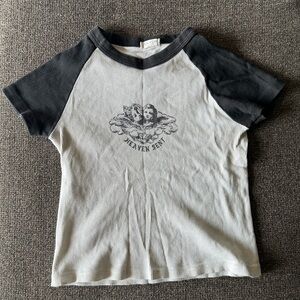 Brandy Melville Black and White Heaven Sent Tee